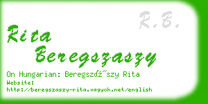 rita beregszaszy business card